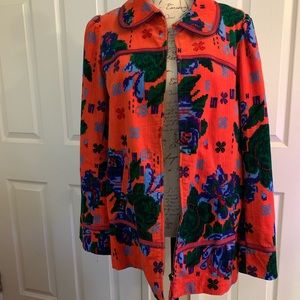 Anthropologie Size 10 Pink Corduroy Cotton Jacket